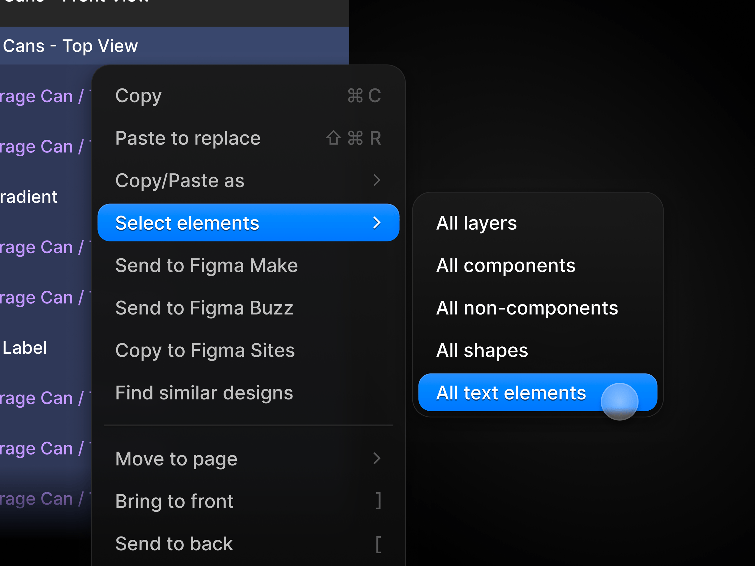 Figma Select Elements Feature Concept