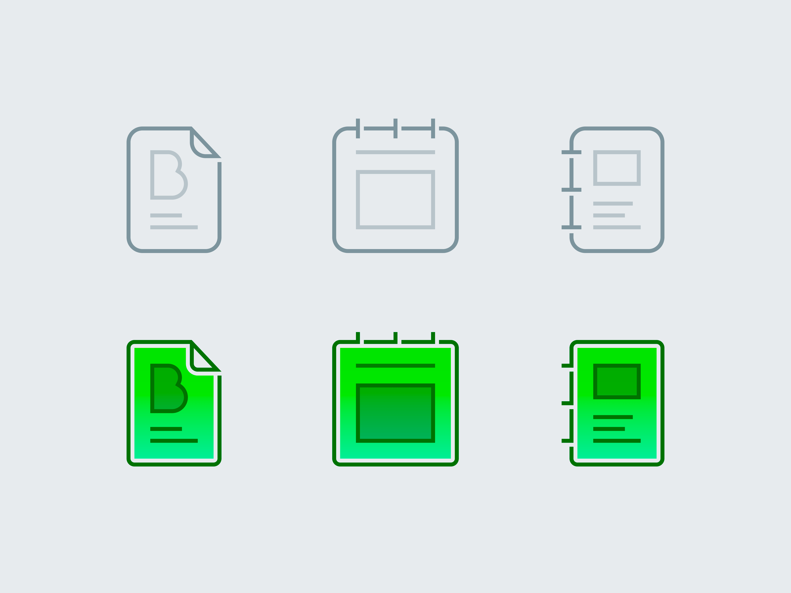 Personal Site Navigation Section Icons