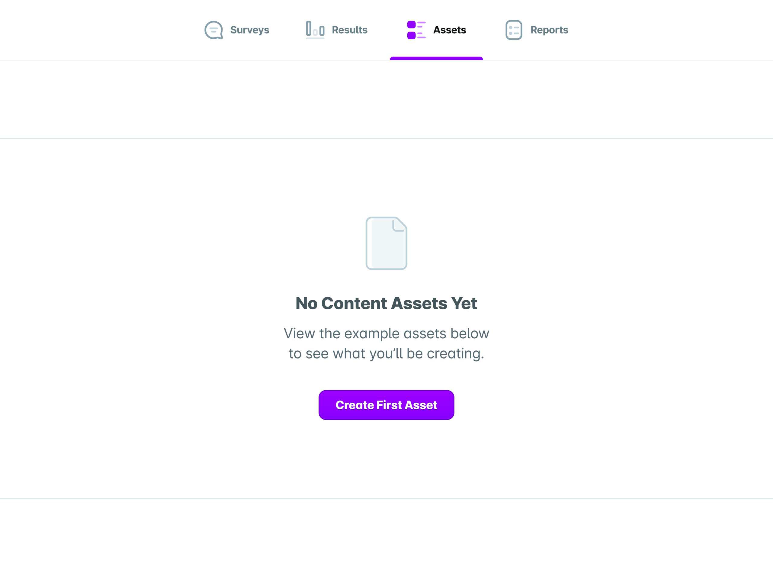  UserEvidence Content Assets Empty State