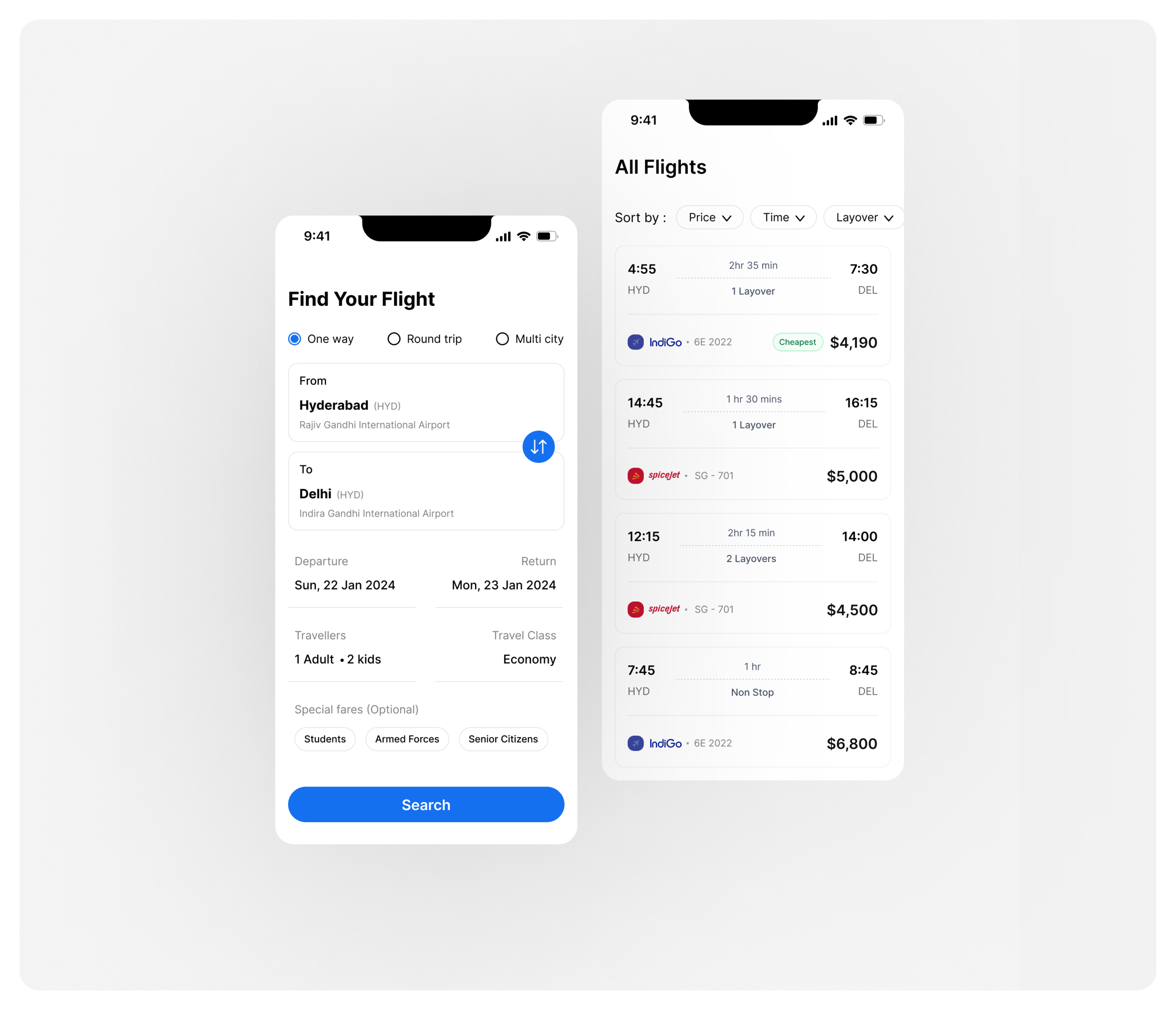 BookMyFlight - A Flight Booking App