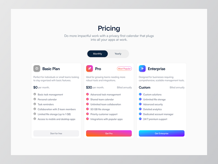 SaaS Pricing Page by Cansaas Design Agency | Layers